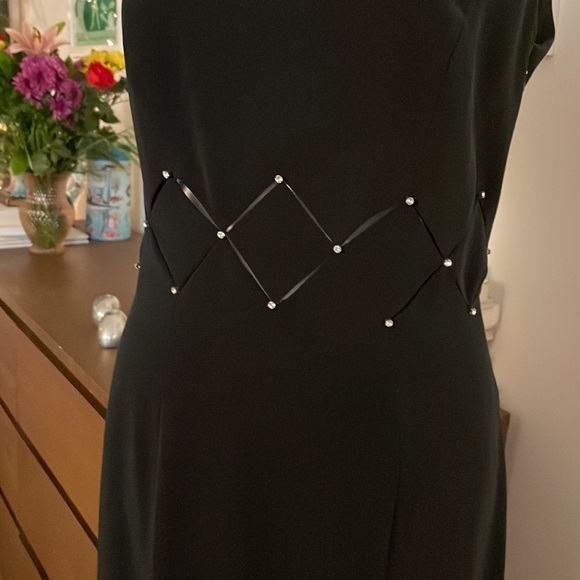 CACHE crystal cut out bodice formal front slit dress gown - Picture 6 of 10